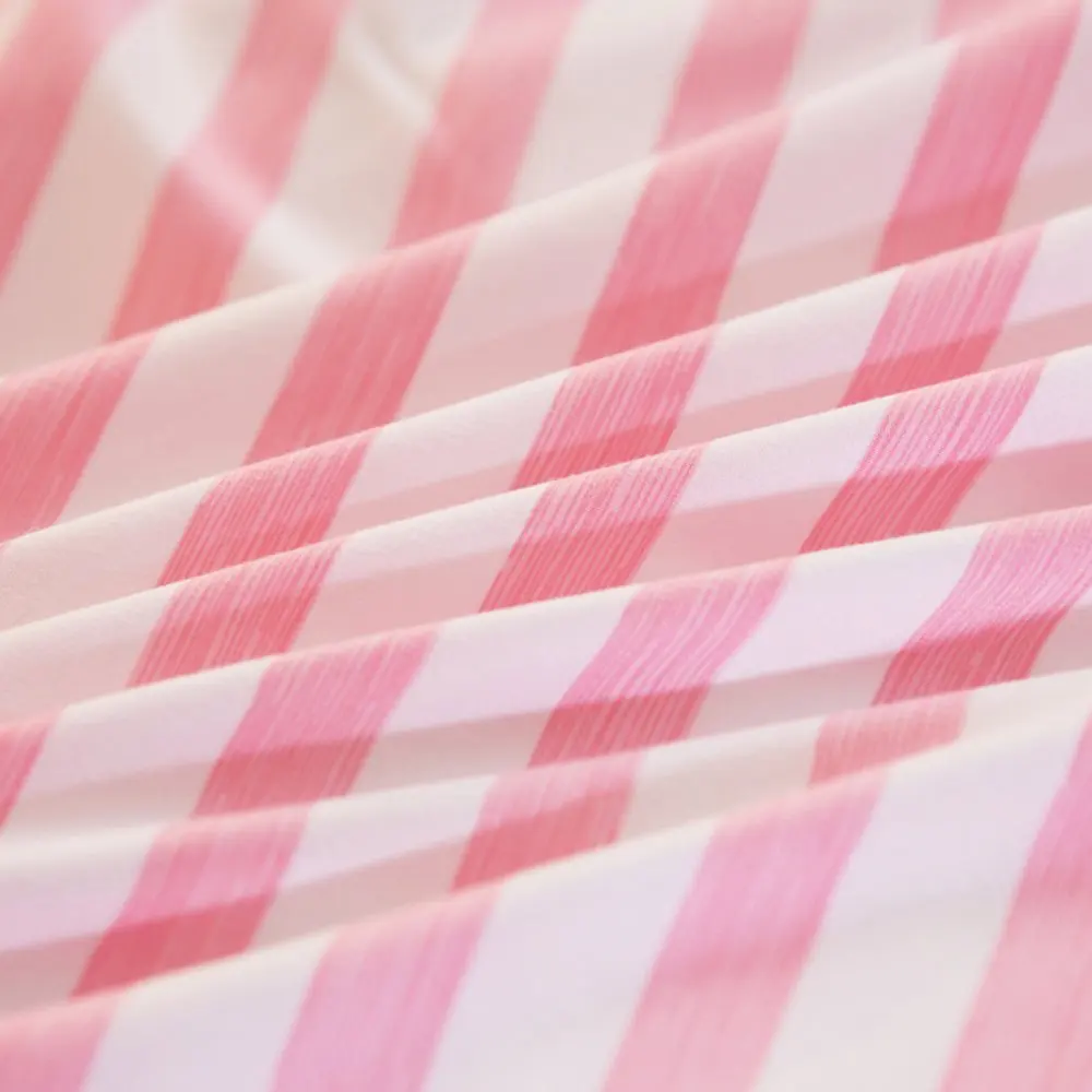 Реверсивный 3 предмета в полоску печати пододеяльник набор с застежкой молнией (1