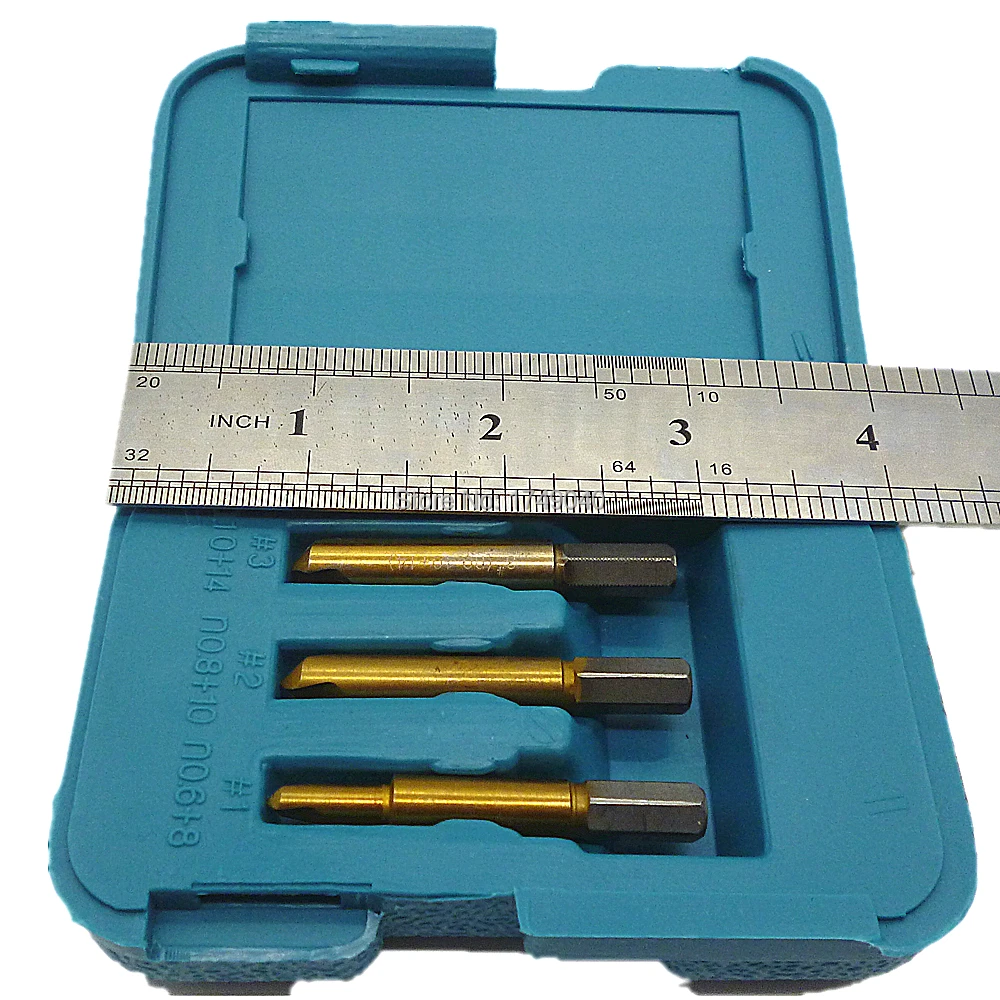 3 шт. поврежденных винт для удаления экстрактор комплект размера 1 #2 #3 # Титан