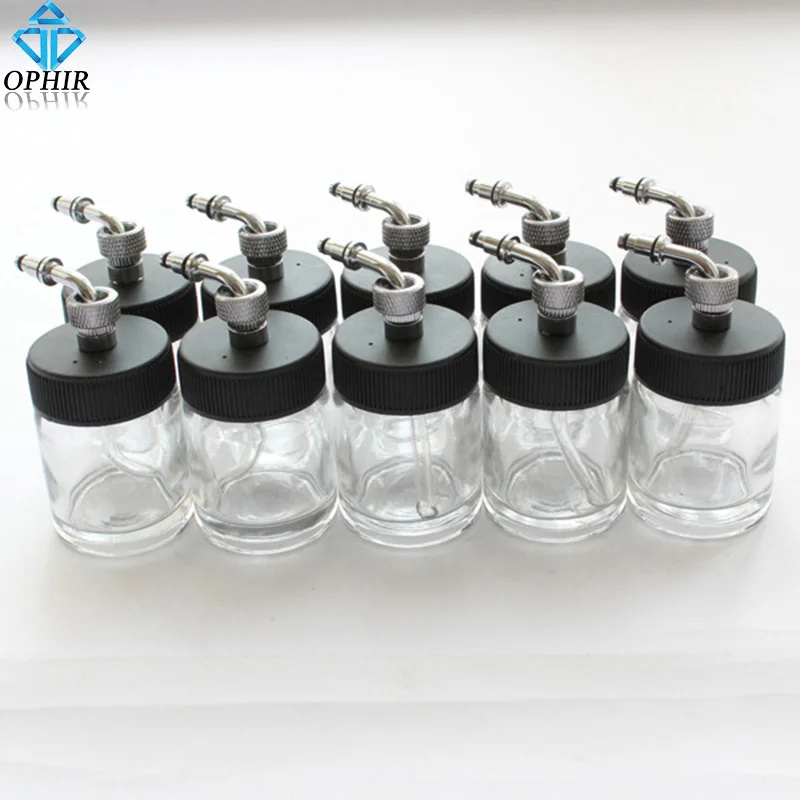 OPHIR Аэрограф стеклянные банки 22cc бутылки(профессиональные краски чашки) для Аэрограф краски инструменты_ AC018-10x