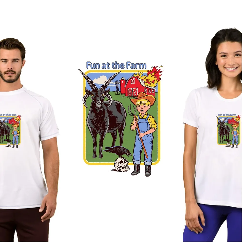 Summon демоны футболка весело на ферме Прохладный Топ Многоцветный Забавные