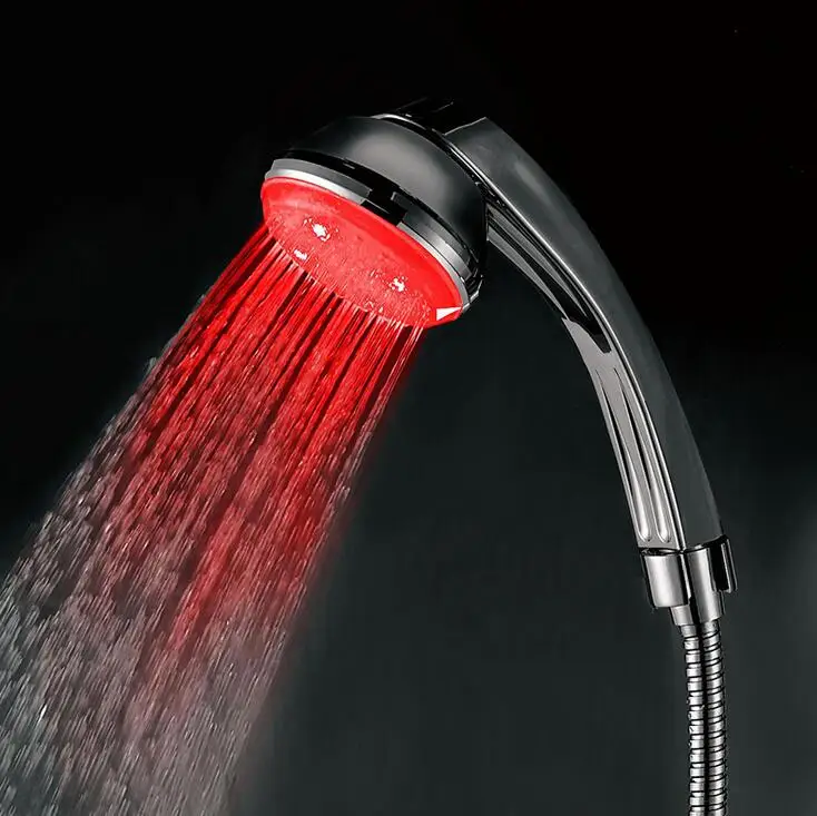 Насадка для душа из АБС пластика светодиодная лампа круглая хромированная