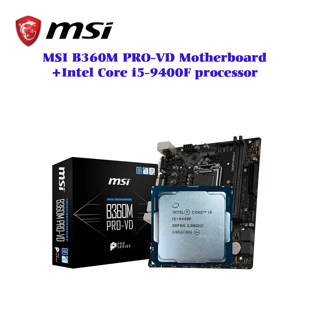 MSI B360M PRO VD материнская плата + процессор Intel Core i5 9400F|Материнские платы| |