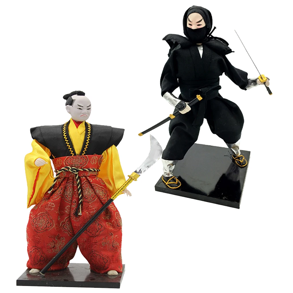 2 шт. 12 дюймов изящная современная японская самурайская мужская кукла фигура
