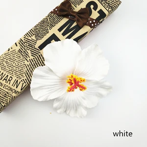 white 1 шт., пена для девочек, гавайский цветок, гибискус, свадебные зажимы для волос 9 см, ювелирные изделия из цветов ФРАНЖИПАНИ, заколки для волос - Окраска металла: white