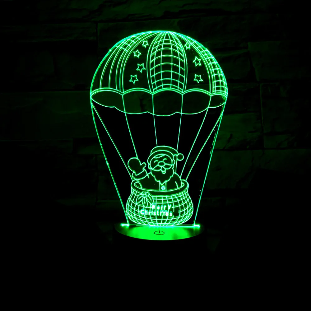 Светодиодный ночник Санта-Клаус 3D с сенсорным управлением и дистанционным 7