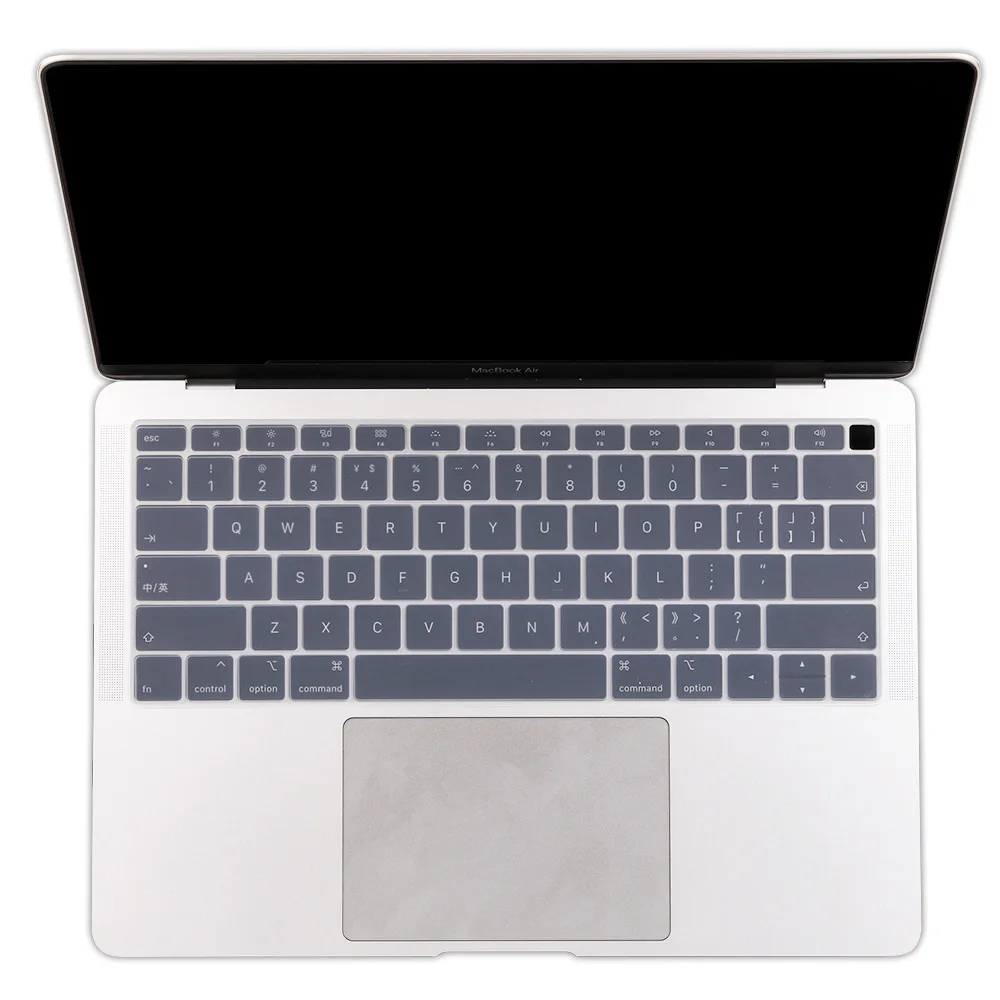 Прозрачный Redlai силиконовый мягкий ТПУ Клавиатура чехол для Apple MacBook новейший Air 13 A1932 Английский алфавит клавиатура кожа протектор - Цвет: Прозрачный