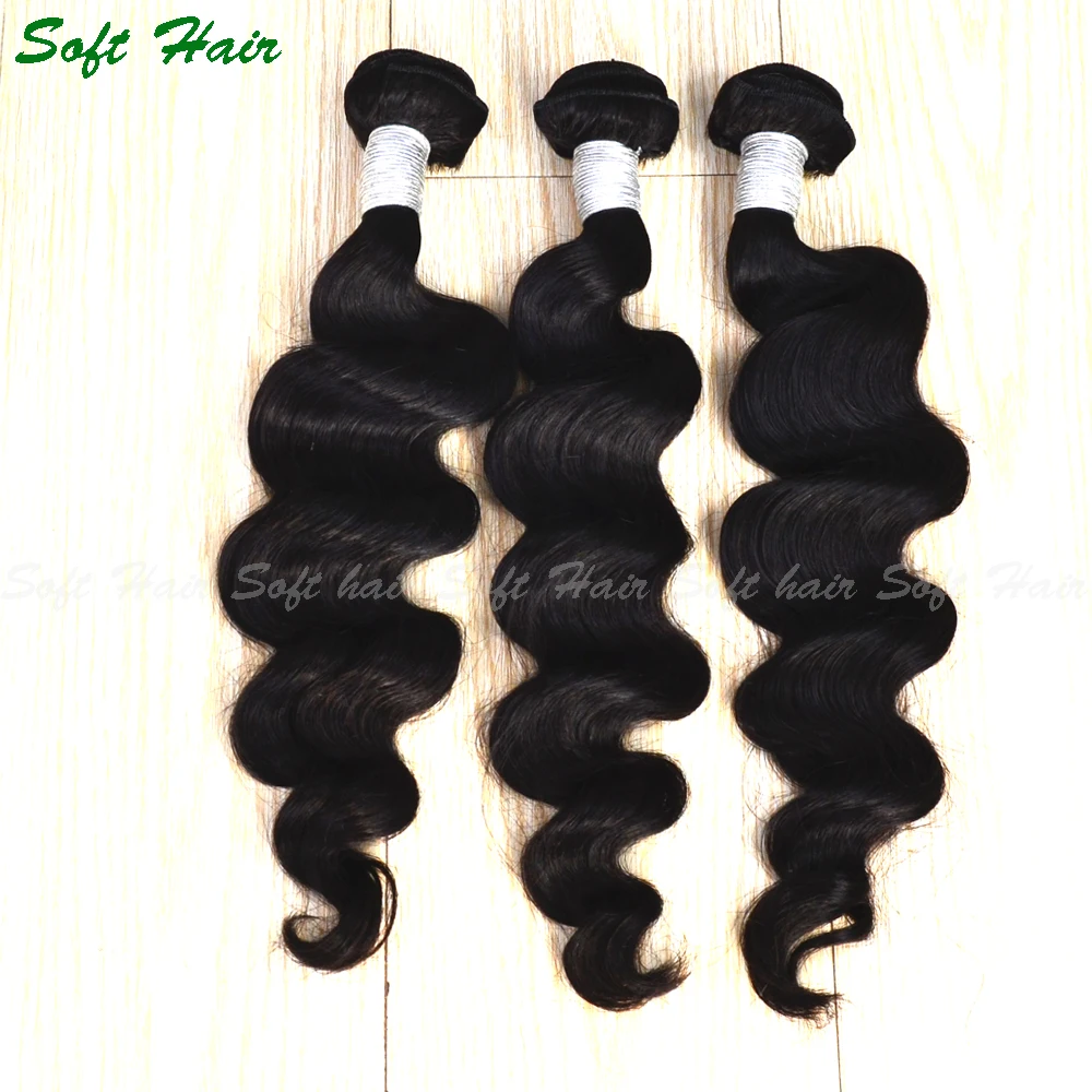 Бразильский Девственные Волосы Свободная Волна 3 Пучки 8А Необработанные Волос