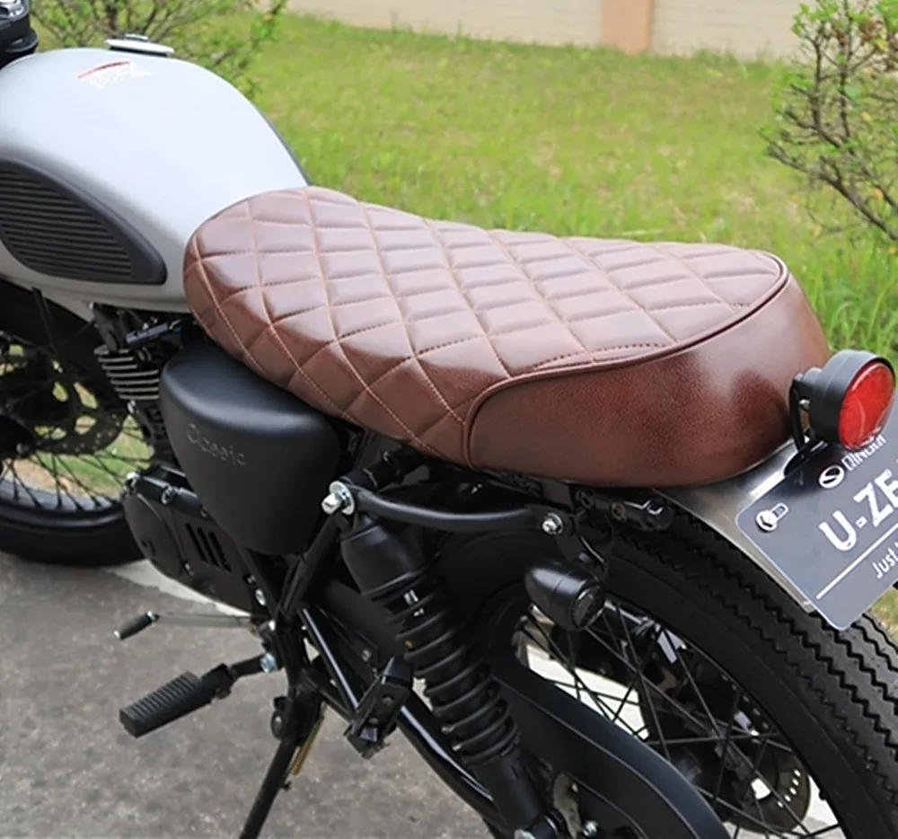 63 см водонепроницаемое мотоциклетное сиденье Cafe Racer UK Подушка с ромбами Retro| |