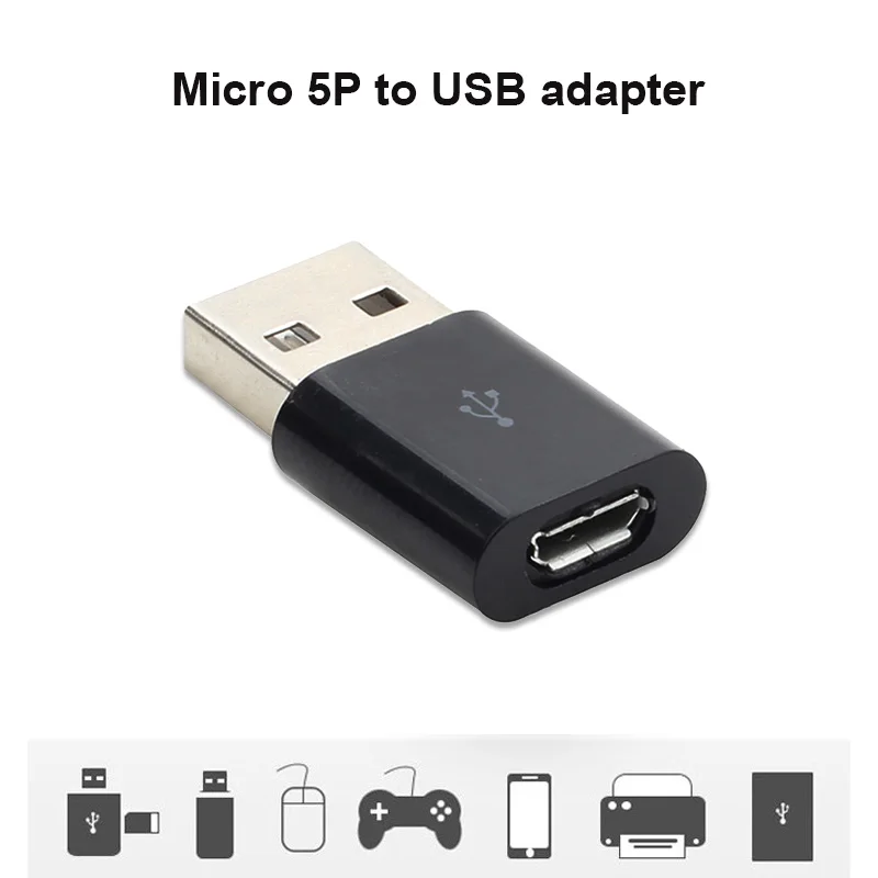 Переходник USB Male Micro Female OTG для зарядки и передачи данных телефона планшета ПК