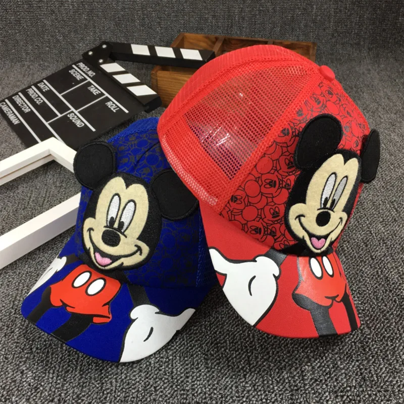 Disney лето с Микки Маусом Мышь Детская Одежда Аксессуары Малыш Кепки Микки Солнце Хип-хоп шляпа Для детей от 2 до 8 лет для мальчиков и девочек игрушка