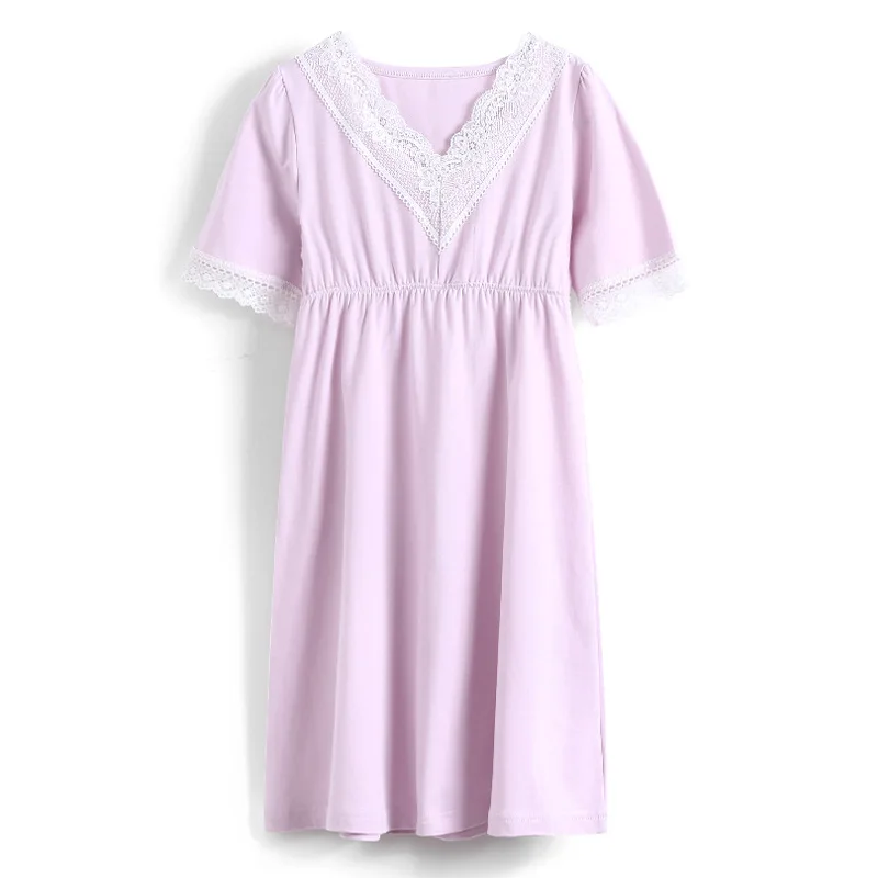 Хлопок высокого качества для девочки платье сна ночные сорочки девочек ночная