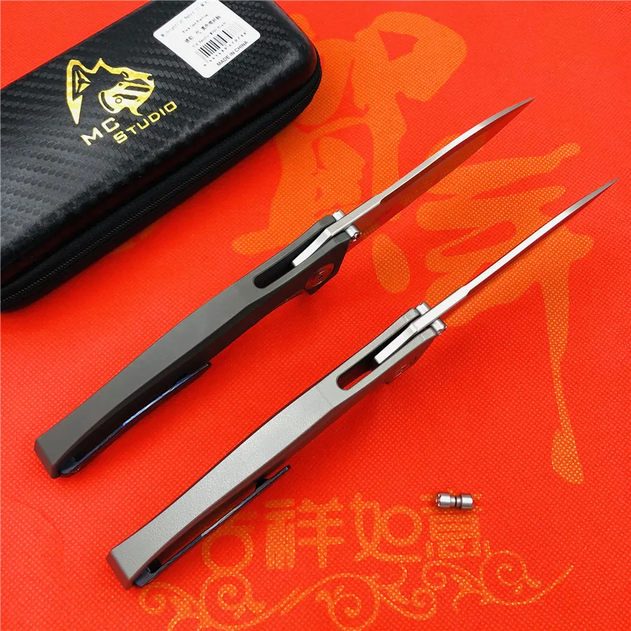 MAXACE Полуночный Кот складной нож M390 сталь-в-одном титановый сплав ручка Открытый Кемпинг рыболовные инструменты