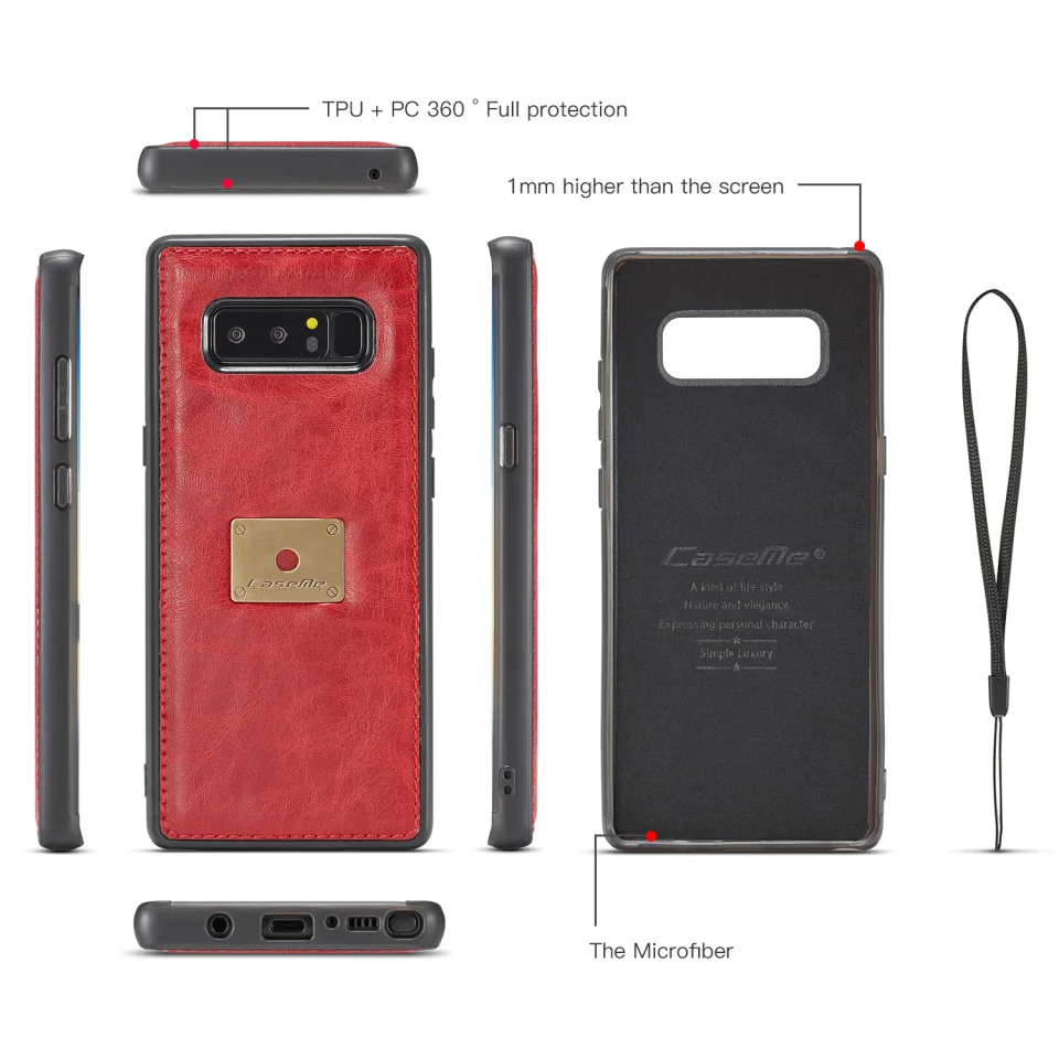 Высококачественный кожаный чехол-книжка с бумажником для samsung Galaxy Note 8 S8 S9 Plus iPhone X 6 6s 7 8 Plus кожаный и силиконовый чехол для телефона