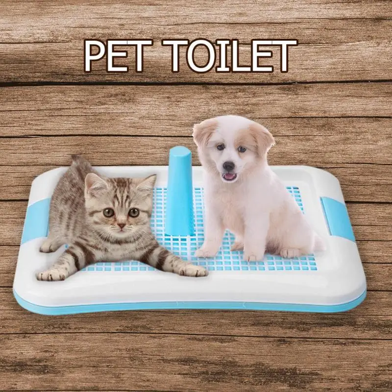 Квадратный туалет для обучения собак с лотком горшок для кошек и собак поднос для туалета писсуар моча тренировочный инструмент для помещений w/Колонка для щенков