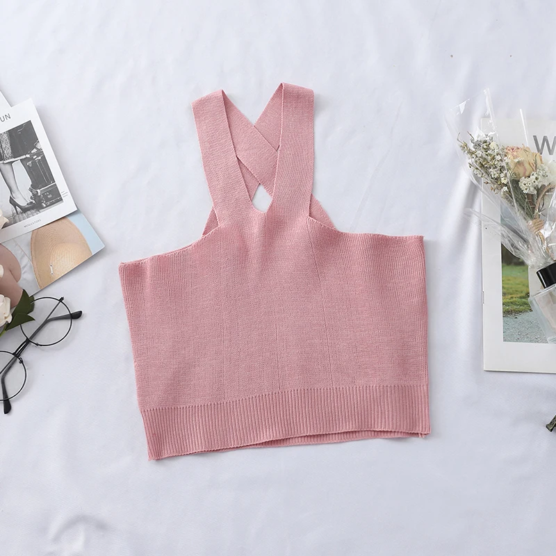 Женский укороченный топ HELIAR повседневный облегающий клубный кроп без рукавов