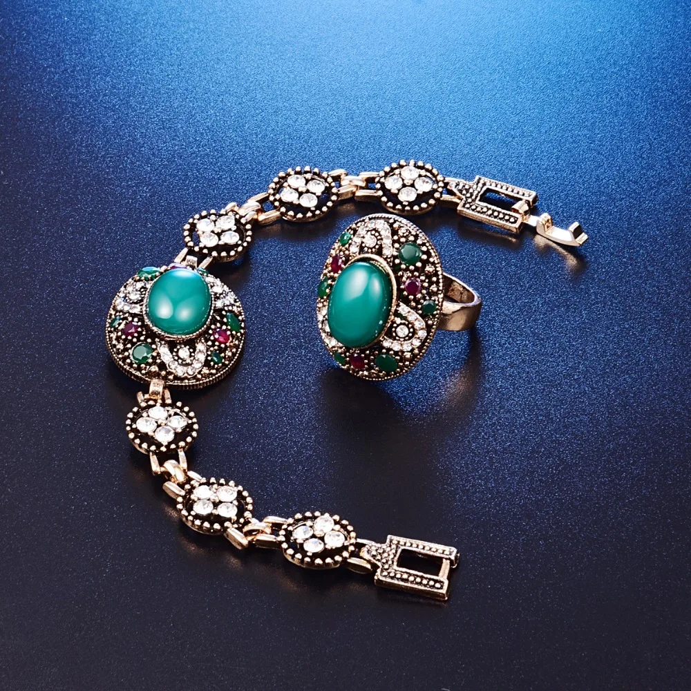 Женский ювелирный комплект из колье браслета и кольца|jewelry sets for women|bracelet and ring