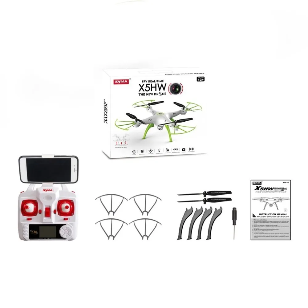 SYMA X5HW Радиоуправляемый Дрон с камерой HD Wifi FPV селфи дроны Квадрокоптер вертолет