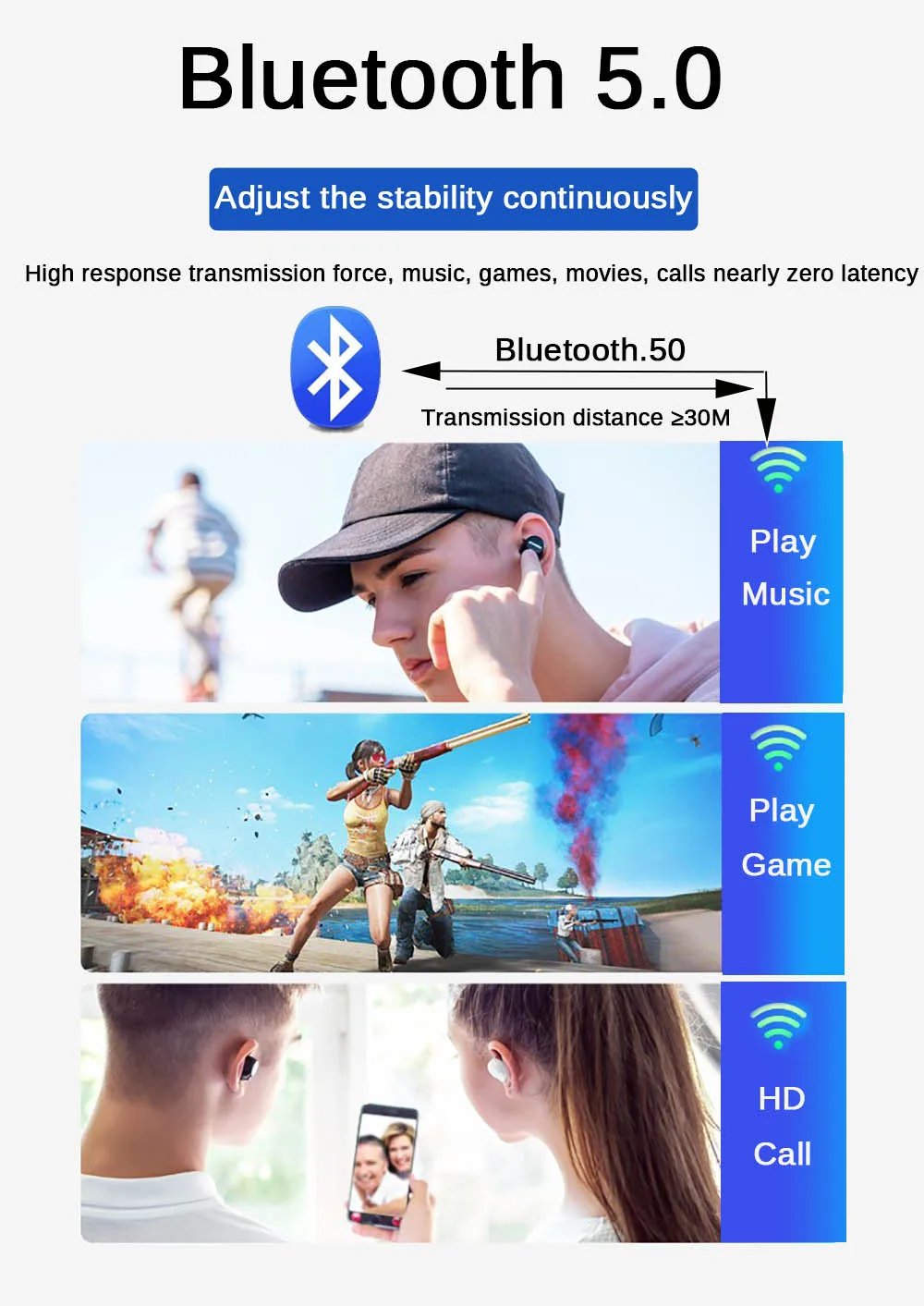 X7 2200 мАч TWS отпечатков пальцев сенсорный Bluetooth наушники, HD стерео беспроводные наушники, шум отмена Игровые наушники расстояние ≥30 м
