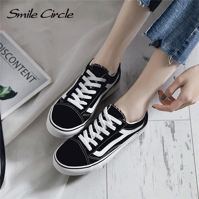 Smile Circle/2018 г. Весенне-летние белые кроссовки Женская Ультрамягкая повседневная