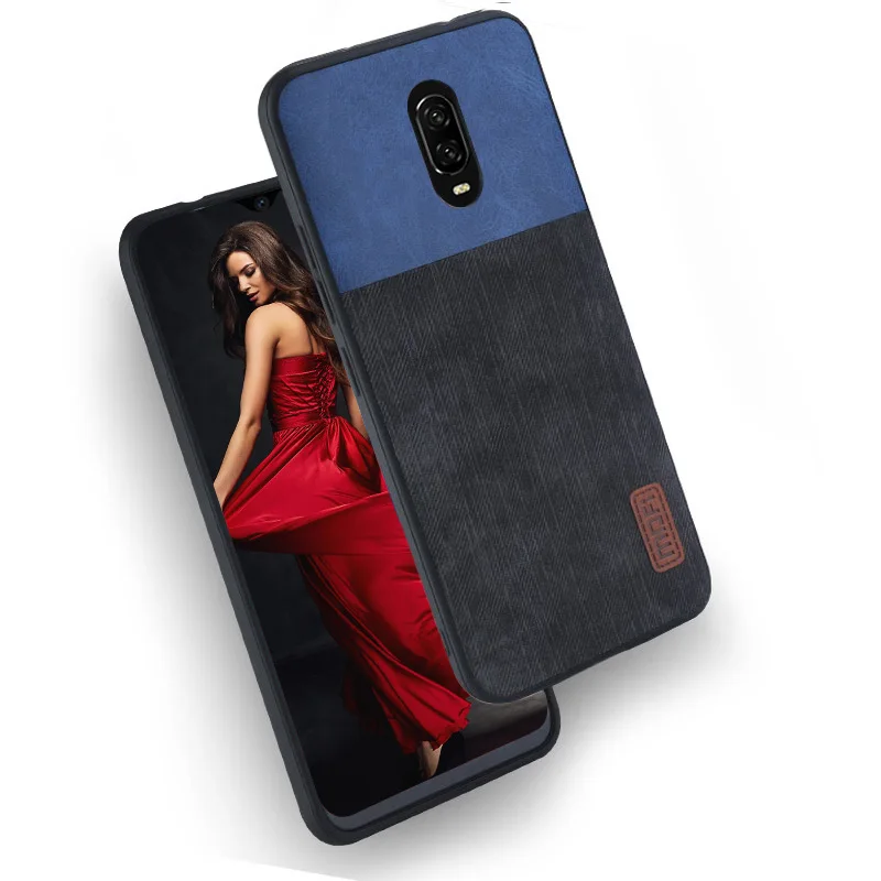 Для Oneplus 6 T чехол One plus силиконовый джинсовый кожаный магнитный автомобильный