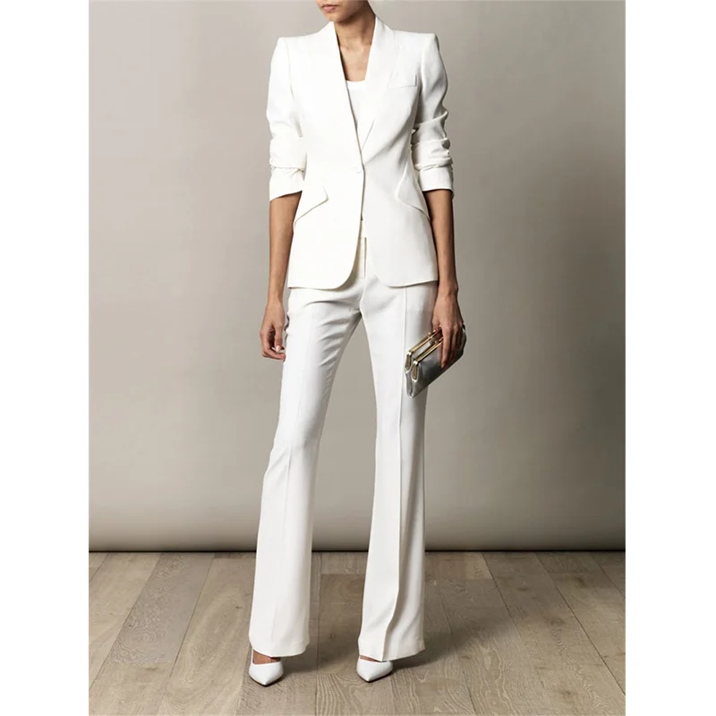 

Women suits Custom Designed Office Uniforms Female Business Women suits Slim fit Formal pants suits for weddings lady pants