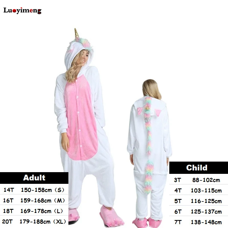 Одежда для маленьких девочек пижамы с единорогом мальчиков кигуруми панда