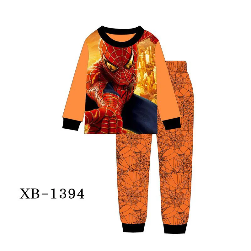 Оптовая продажа желтая Пижама с человеком пауком для мальчиков 2019 г. Детская