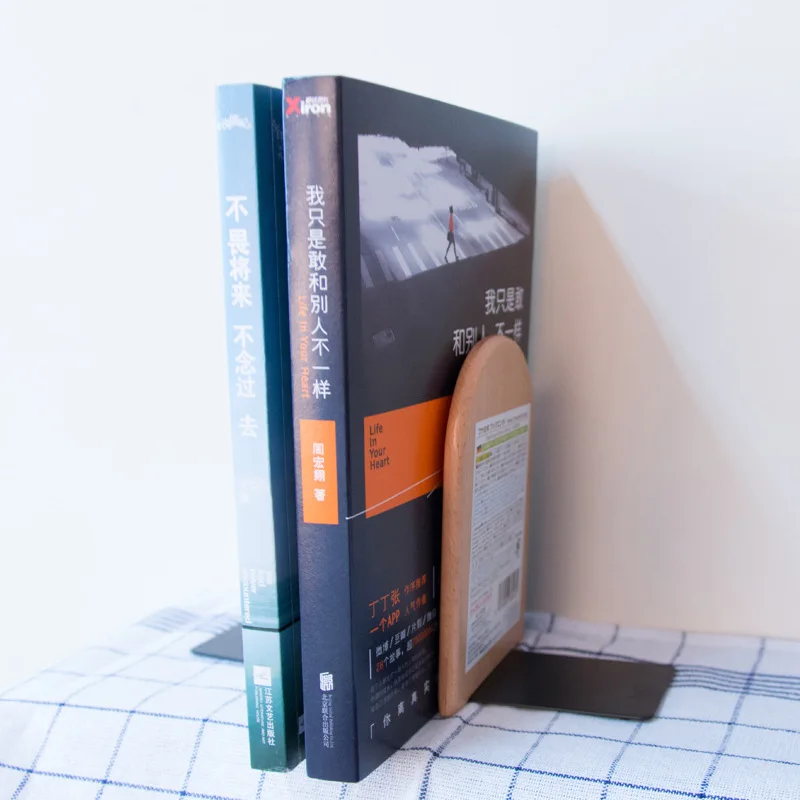 1 шт. деревянный частей (по обеим сторонам) Модные книжная полка книгодержатель