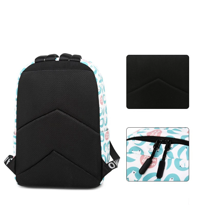 Милый водонепроницаемый женский рюкзак с принтом медведя для девочек ежедневный