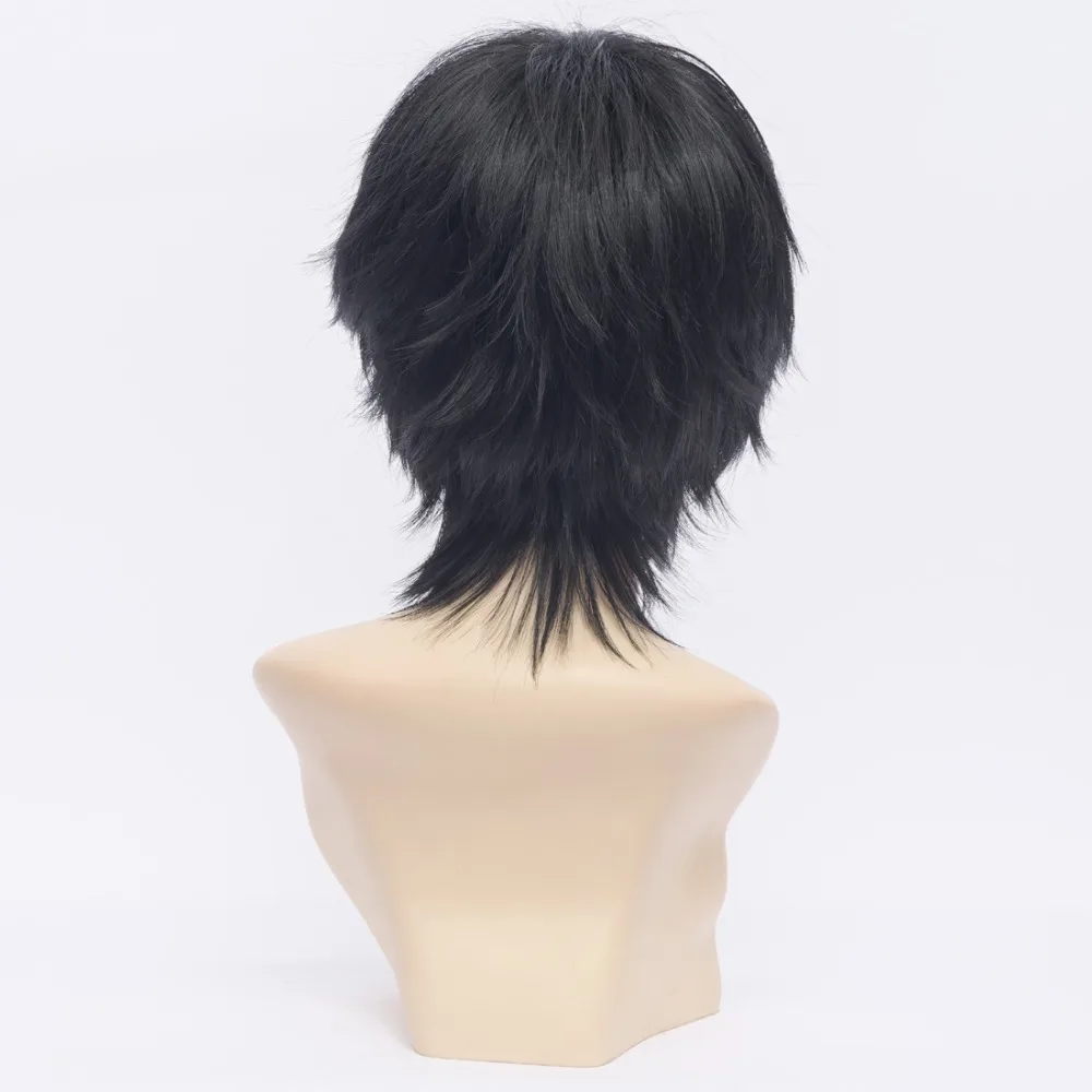Sword Art Online SAO Kirigaya Kazuto Kirito Short Black Cosplay Wig Synthetic Hair Halloween Costume Party Play Wigs | Тематическая