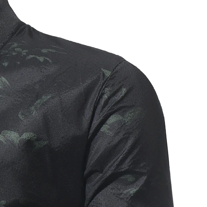 Мужская повседневная куртка на молнии черный Жаккардовый цветочный жакет с