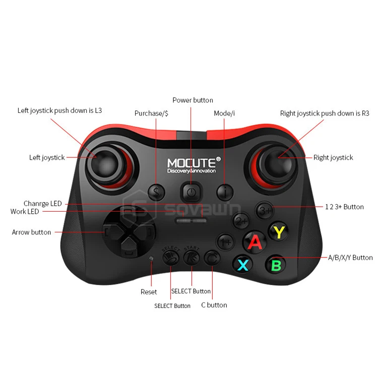 Bluetooth геймпад Android беспроводной джойстик VR контроллер мобильный для смартфона PUBG