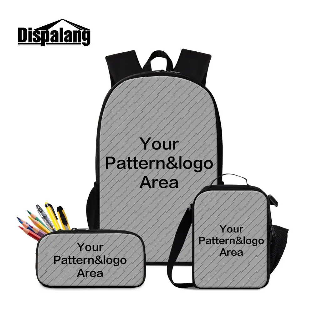 3 in 1 set По индивидуальному заказу Вы Собственные узоры на путешествия вещевой мешок для женщин сумка для багажа дизайн проекция логотипов - Цвет: 3 in 1 set