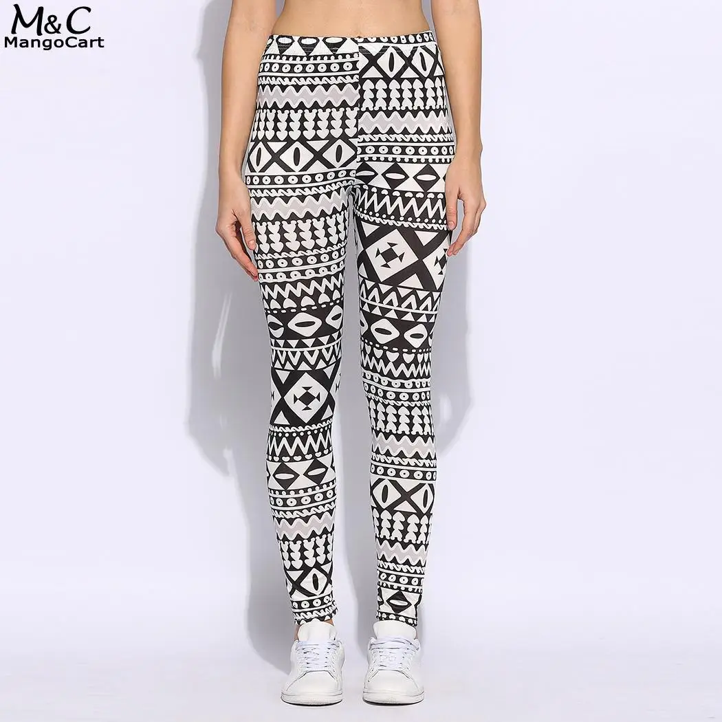 Принт Для женщин Высокая Талия геометрический пикантные обтягивающие узкие