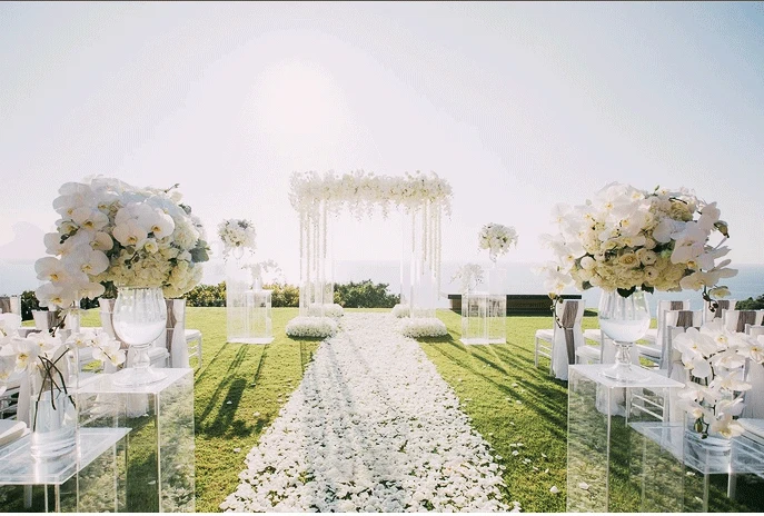 

Crystal Pillar Wedding Road Leads Aisle flower stand Wedding Decoration