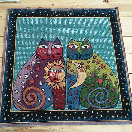 2pcs 48x48cm Chainho, пряжа окрашенная жаккардовая полиэфирная хлопковая ткань для шитья, подушки, подушки, сумки материал, Лоскутная Ткань украшения - Цвет: 2pcs 48x48cm