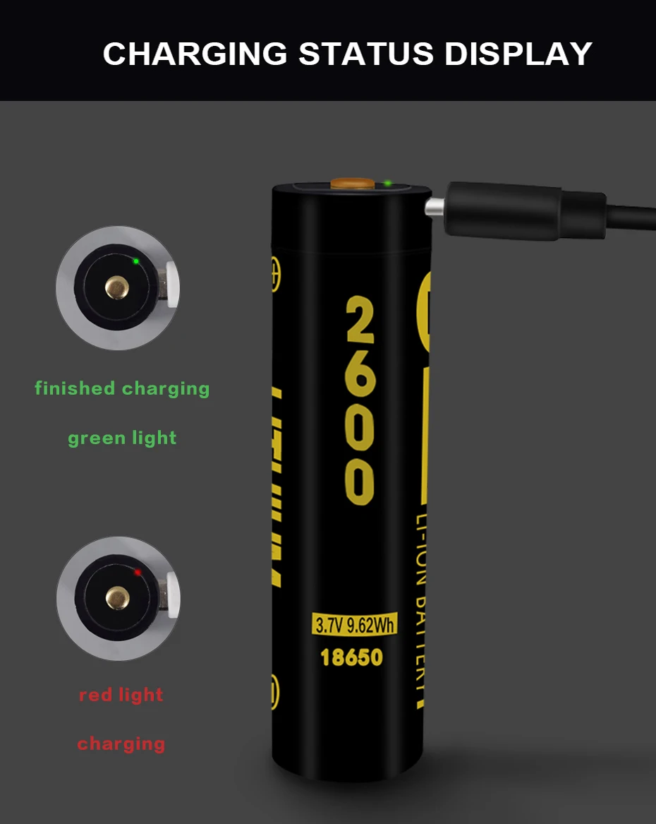 PALO реальная емкость 2600 мАч 3,7 в мощная USB 18650 литий-ионная аккумуляторная батарея светодиодный аккумулятор для быстрой зарядки литиевая батарея usb зарядка
