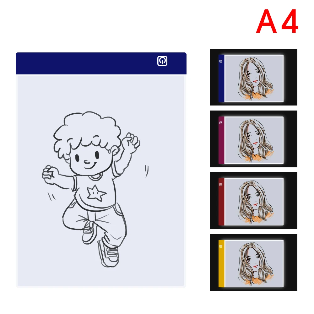 Светодиодный Графический фотографический планшет A4 цифровой для рисования ультратонкий копирования доска