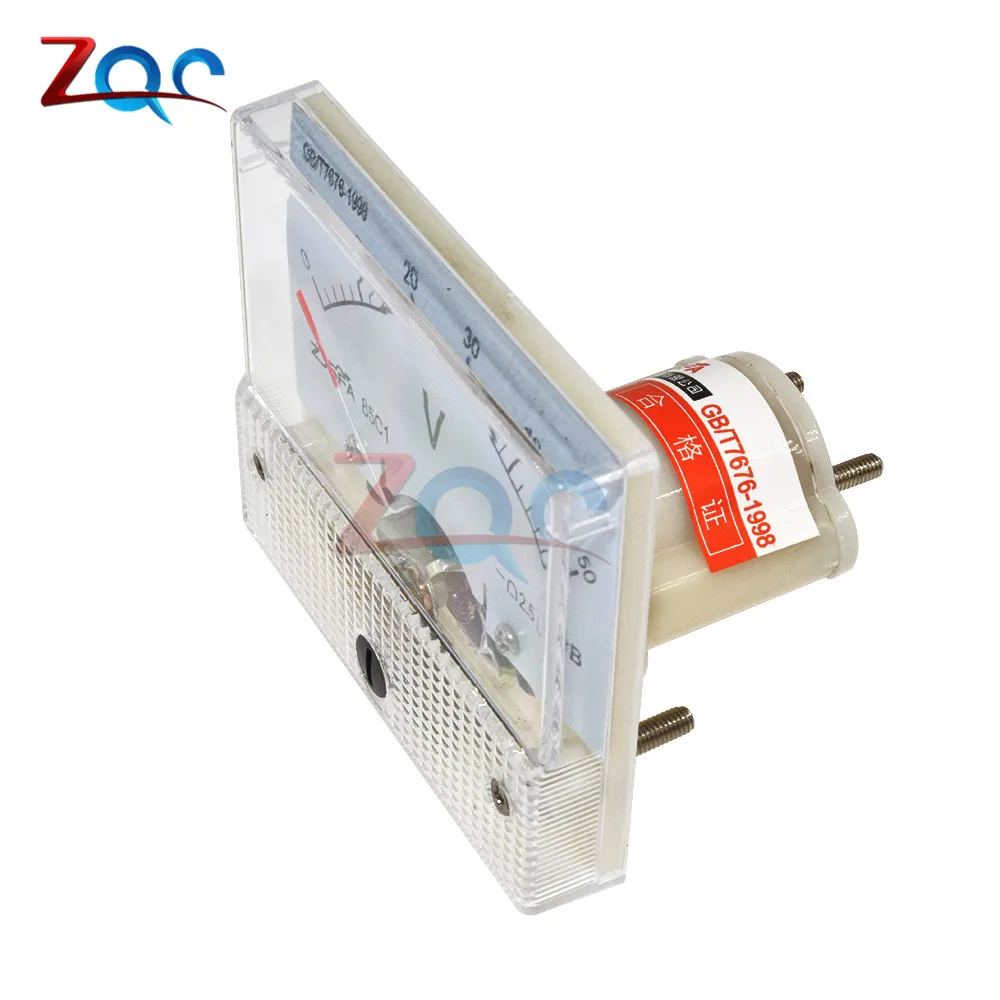 Вольтметр аналоговая панель 50 В постоянного тока вольтметр датчик 85C1 0 в|voltage