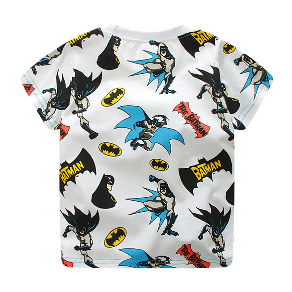 Littlemandy/рубашка с супергероем и Бэтменом футболки для малышей летняя одежда 19