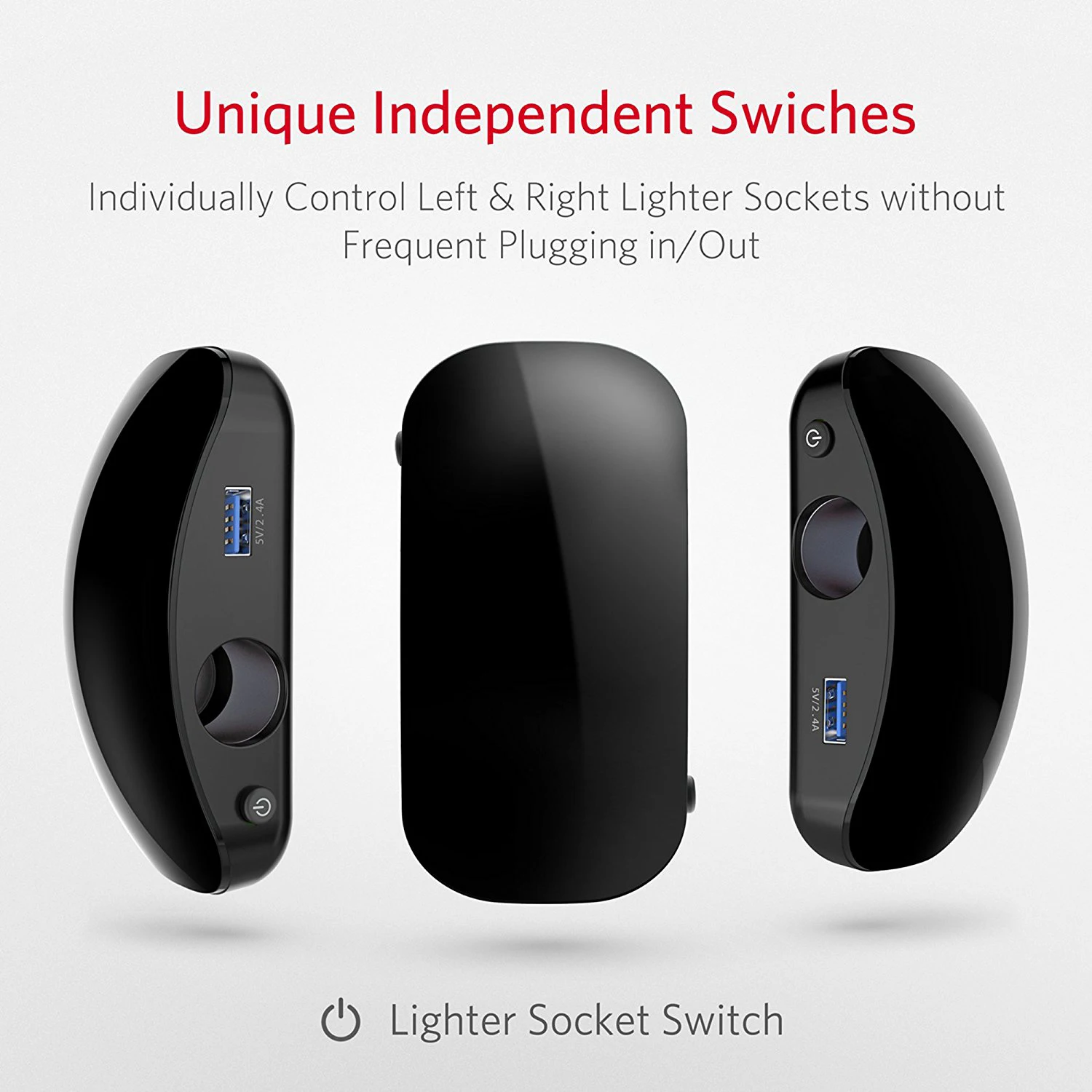 Nulaxy автомобильный прикуриватель Разветвитель USB адаптер питания 12 В