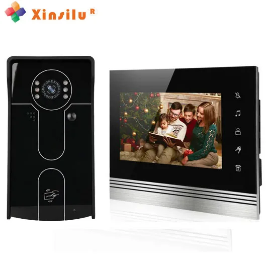 

Xinslu Новое поступление 7 "видео телефон двери домашней безопасности Интерком система ночного видения Водонепроницаемая камера ID карта разблокировка функция