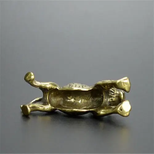 

Exquisite Chinese pure brass animal Running Tiger small Statues