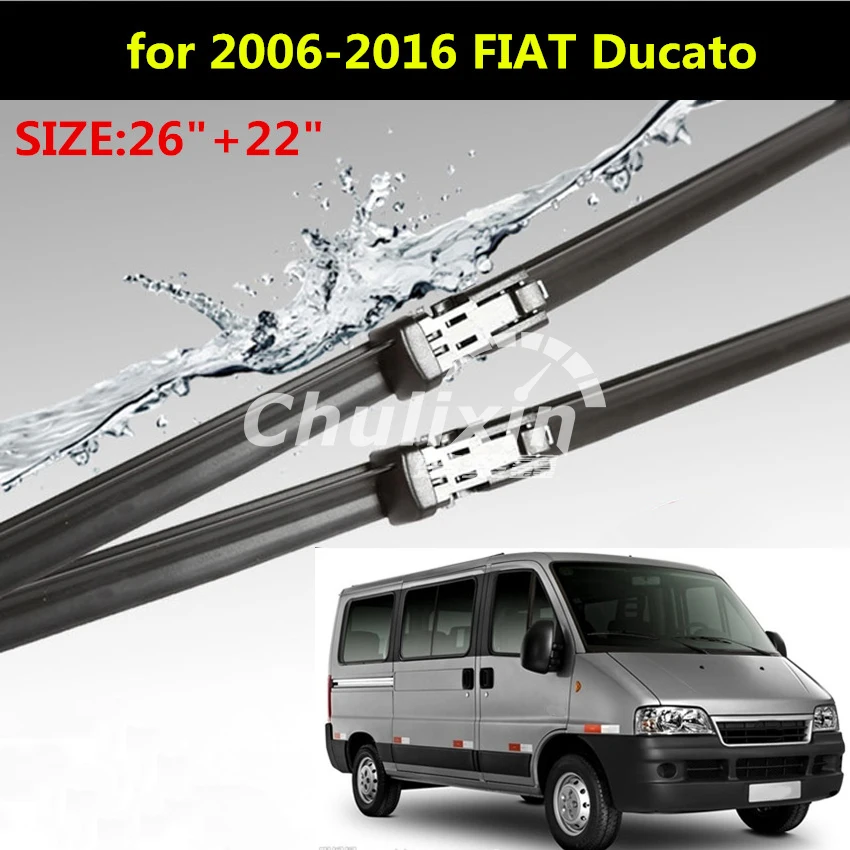 

Лезвия очистителей лобового стекла автомобиля для 2006-2016 FIAT Ducato 26 "+ 22" 2 шт./лот подходят только кнопки типа стеклоочистителя
