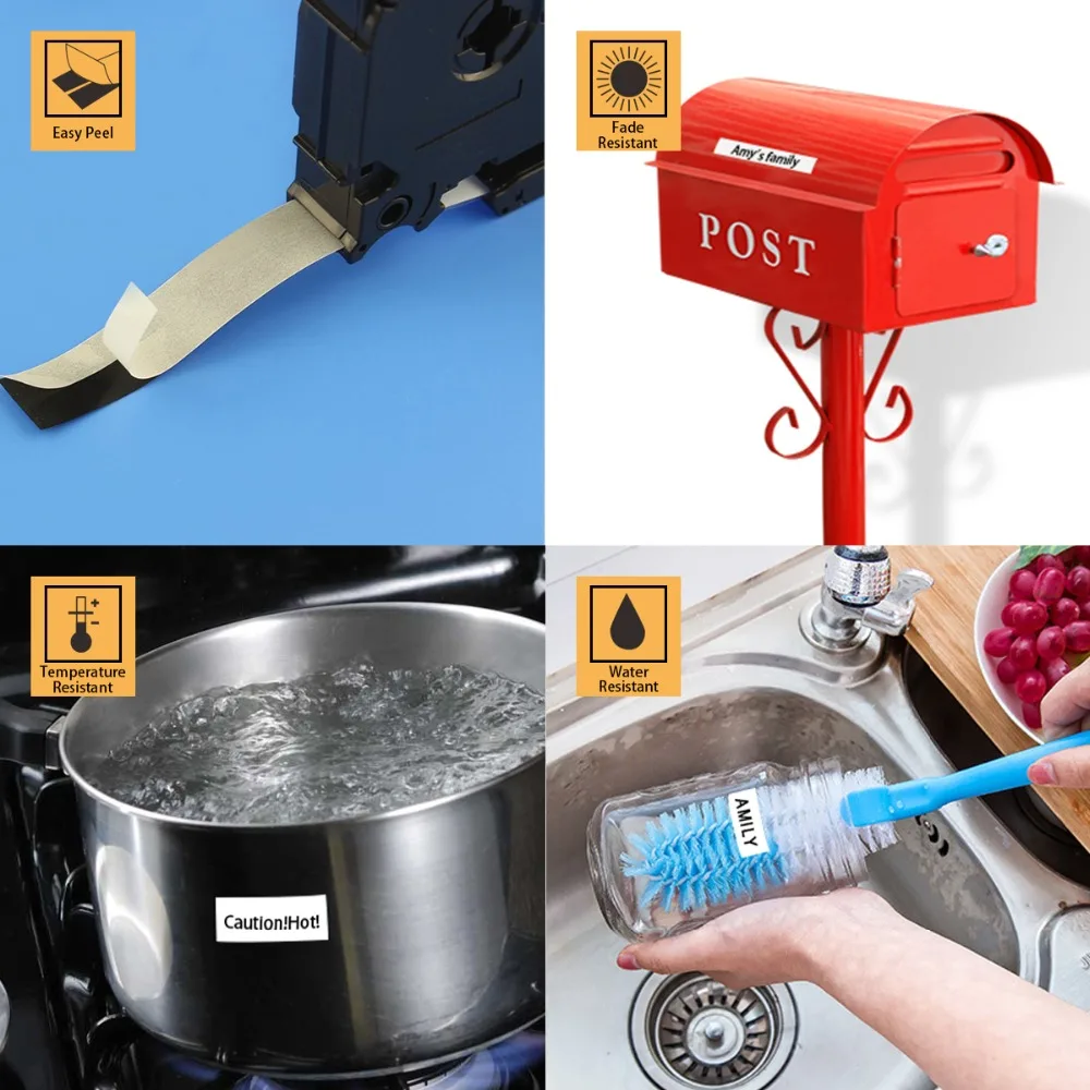 Прямая продажа от производителя совместимый TZe-252 TZ-252 красный на белом 24 мм лентах