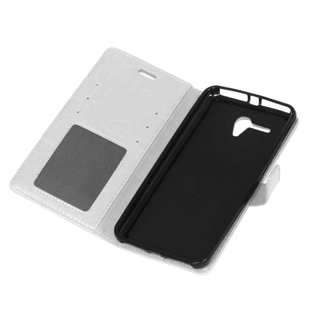 Однотонный раскладной кожаный чехол для телефона с фоторамкой Alcatel One Touch Pop 3 (5 5