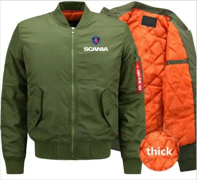 Куртка бомбер Летающий большой грузовик Зимняя Толстая теплая куртка на молнии