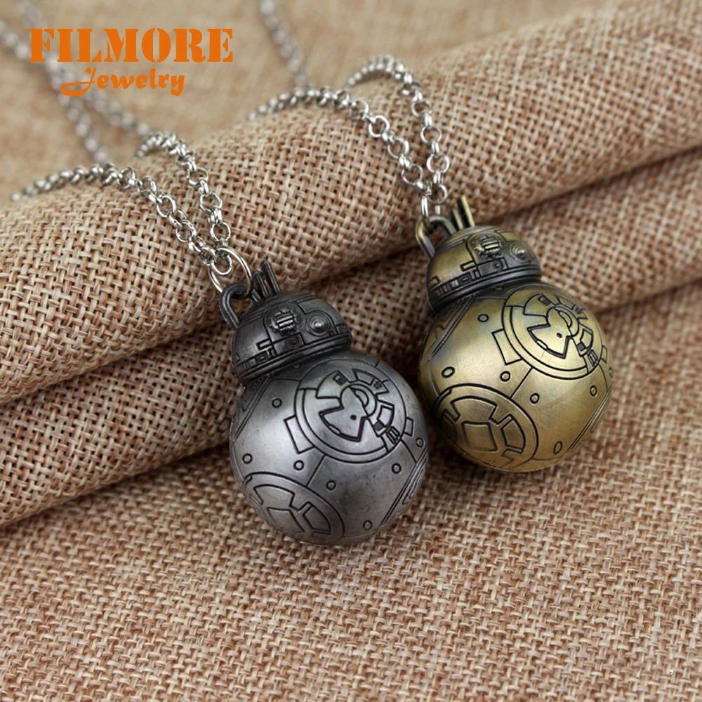 

Star Wars BB-8 BB8 Necklace 3D Robot Cosplay Movie Metal Pendant Jewelry for Women Men Christmas Gift Star Wars Choker Necklace