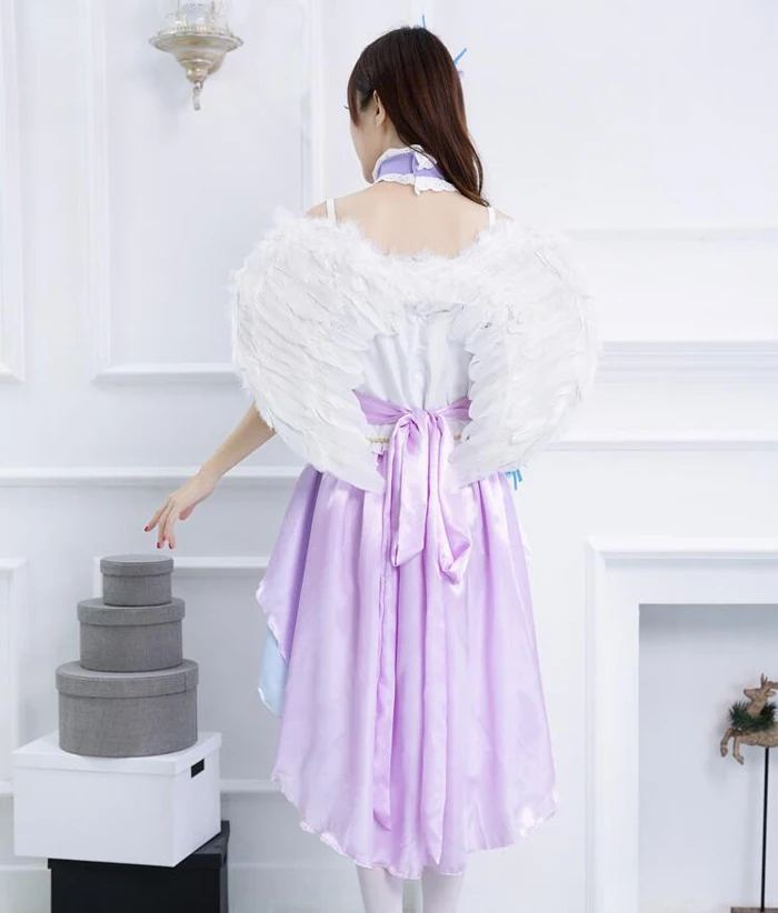 Lovelive Tojo Nozomi белый костюм для косплея ангелов на День святого Валентина полный