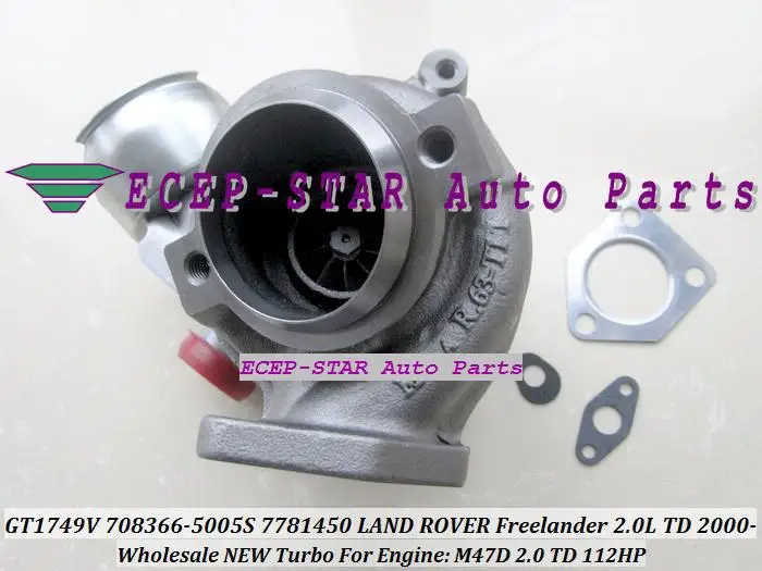 Турбо для Land Rover Freelander 00-06 M47R M47D 2.0L GT1749V 708366 708366-5005S 708366-0001 77814759 LR006108 STC4546 | Автомобили